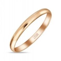 Обручальное кольцо R01-R-040-200-М13349 из красного золота, гладкое
