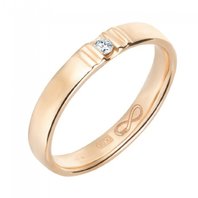 Обручальное кольцо R01-WED-00018-М13353 из красного золота, гладкое