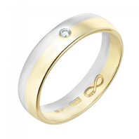 Обручальное кольцо R01-WED-00020-М13354 комбинированное, гладкое