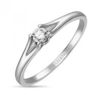 Помолвочное кольцо R01-SL06-015-G2-М13360 из белого золота, гладкое