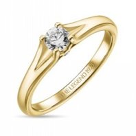 Помолвочное кольцо R01-SL06-020-G2-М13361 из желтого золота, гладкое